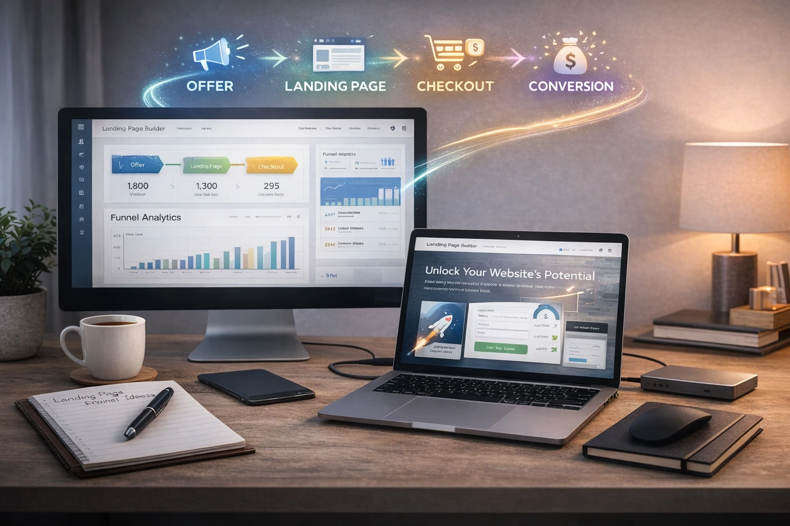 BuildRightWeb landing page and funnel design preview